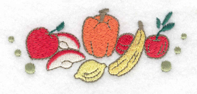 Embroidery Design: Apples pumpkins and gourds<br> 3.53w X 1.49h