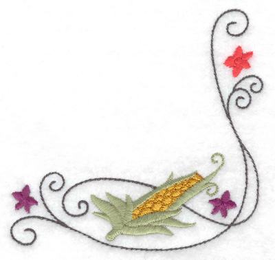 Embroidery Design: Ear of corn<br> 3.87w X 3.87h