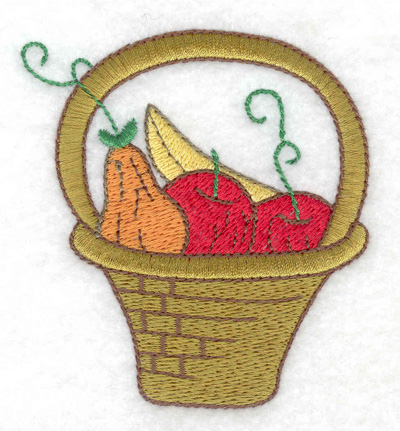 Embroidery Design: Bountiful basket<br> 2.85w X 3.09h