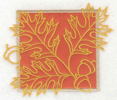Embroidery Design: Oak leaves with acorns large applique<br> 4.98w X 4.27h