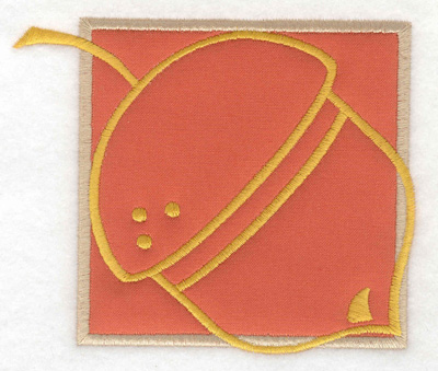 Embroidery Design: Acorn applique large<br> 4.55w X 3.79h