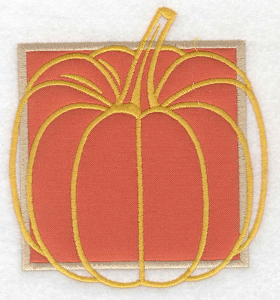 Embroidery Design: Pumpkin applique large<br> 4.23w X 4.58h