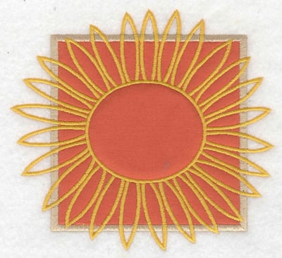 Embroidery Design: Sunflower applique large<br> 4.97w X 4.57h
