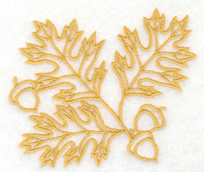 Embroidery Design: Oak leaves and acorns<br> 3.89w X 3.37h