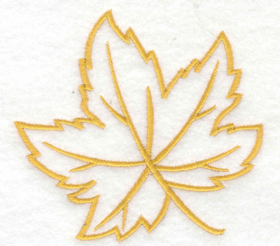Embroidery Design: Maple leaf<br> 3.80w X 3.57h | Embroidery Legacy Embroidery Design: Maple leaf<br> 3.80w X 3.57h