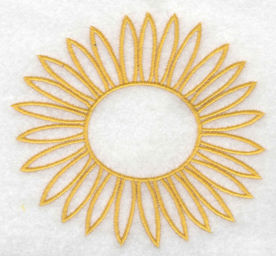 Embroidery Design: Sunflower<br> 3.89w X 3.59h