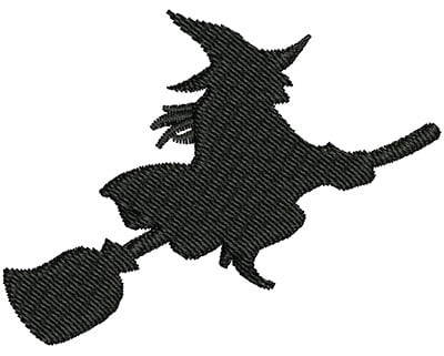 Embroidery Design: Witch Flying On Broom<br> 2.51w X 1.92h