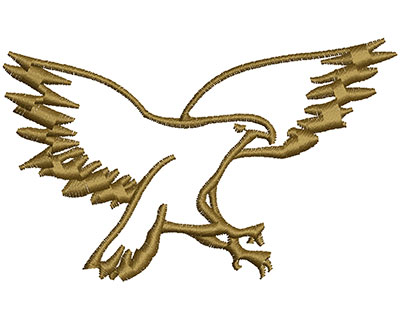 Embroidery Design: Hawk Flying<br> 3.47w X 2.15h