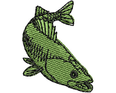 Embroidery Design: Bass Fish 0.94w X 1.20h