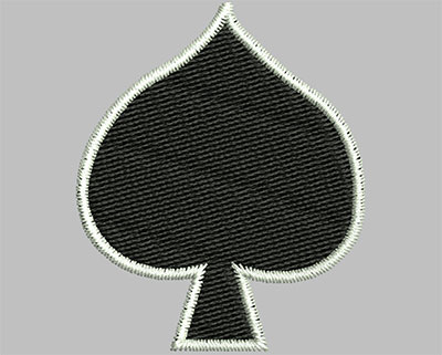 Embroidery Design: Spade<br> 1.46w X 1.76h