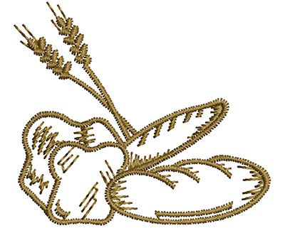Embroidery Design: Bread<br> 1.80w X 1.57h
