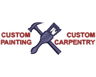 Embroidery Design: Custom Painting Custom Carpentry<br> 4.00w X 1.38h
