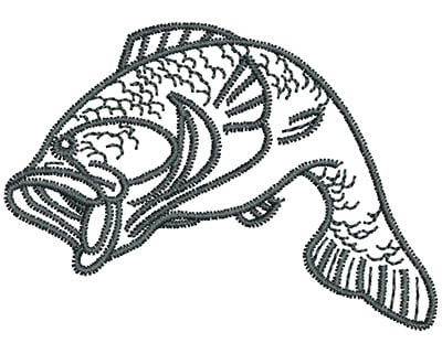 Embroidery Design: Fish <br> 2.11w X 1.50h
