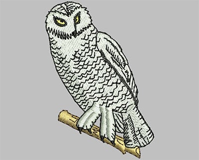 Embroidery Design: Owl On Branch<br> 1.76w X 2.53h | Embroidery Legacy Embroidery Design: Owl On Branch<br> 1.76w X 2.53h