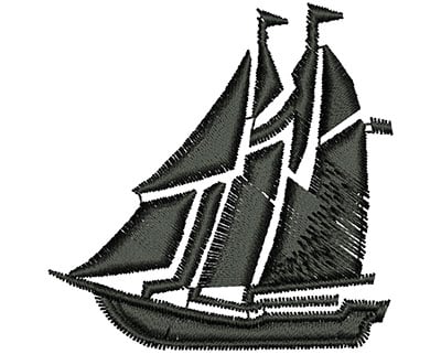 Embroidery Design: Sailboat Outline<br> 1.76w X 1.78h