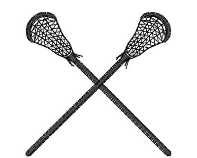 Embroidery Design: Lacrosse Sticks 2.39w X 2.37h