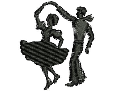Embroidery Design: Dancing Couple<br> 1.42w X 1.70h