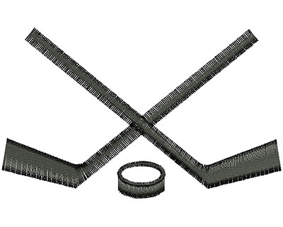 Embroidery Design: Hockey Sticks<br> 3.39w X 2.08h