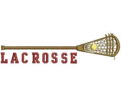 Embroidery Design: Lacrosse Stick <br> 4.69w X 1.20h