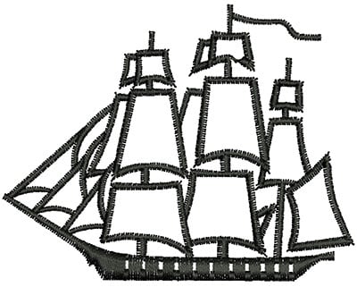 Embroidery Design: Pirate Ship<br> 2.75w X 2.16h