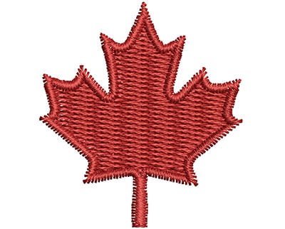 Embroidery Design: Maple Leaf<br> 5.79w X 1.31h