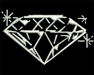 Embroidery Design: Sparkling Diamond<br> 3.42w X 2.07h | Embroidery Legacy Embroidery Design: Sparkling Diamond<br> 3.42w X 2.07h