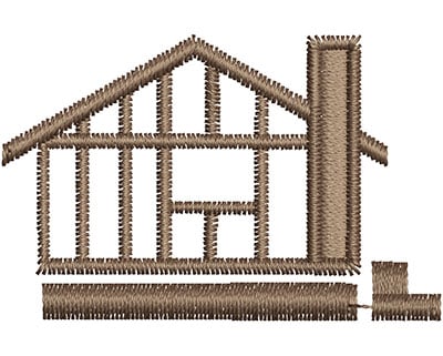 Embroidery Design: House Frame<br> 1.64w X 1.07h