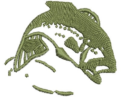 Embroidery Design: Jumping Fish<br> 2.30w X 1.95h