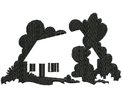 Embroidery Design: House Outline<br> 3.48w X 2.09h