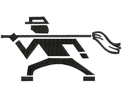 Embroidery Design: Man Mopping <br> 3.98w X 2.13h