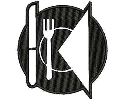 Embroidery Design: Eating Placement Setting <br> 2.16w X 2.35h