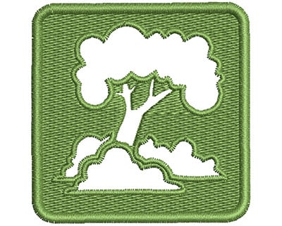 Embroidery Design: Tree in Frame<br> 1.99w X 2.02h