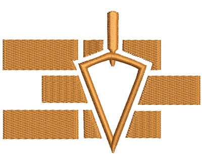 Embroidery Design: Brick Laying<br> 3.94w X 2.83h