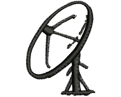 Embroidery Design: Satellite Dish<br> 1.48w X 2.05h