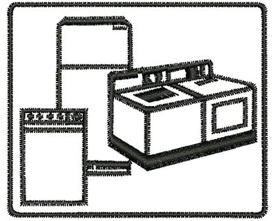 Embroidery Design: Kitchen Appliances <br> 2.79w X 2.31h