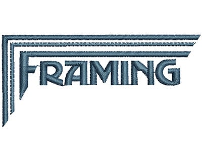 Embroidery Design: Framing <br> 3.25w X 1.51h