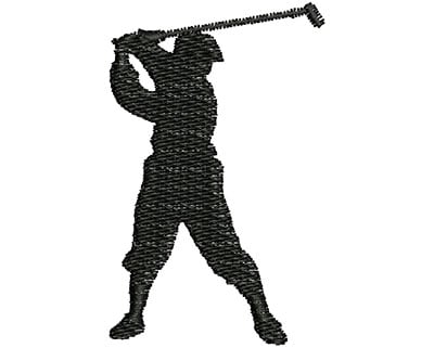 Embroidery Design: Golfer<br> 1.36w X 2.16h