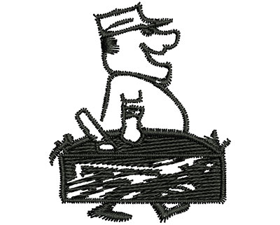 Embroidery Design: Cartoon Work Man<br> 1.46w X 1.77h