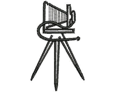 Embroidery Design: Vintage Stand Up Camera<br> 1.12w x 1.87h