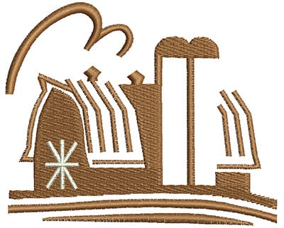 Embroidery Design: Farm Outline<br> 3.72w X 3.07h