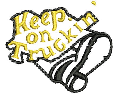 Embroidery Design: Keep On Truckin<br> 2.53w X 2.18h