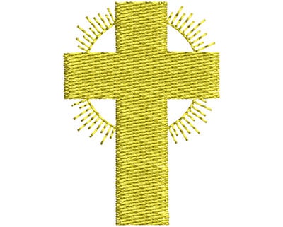 Embroidery Design: Cross <br> 1.11w X 1.59h