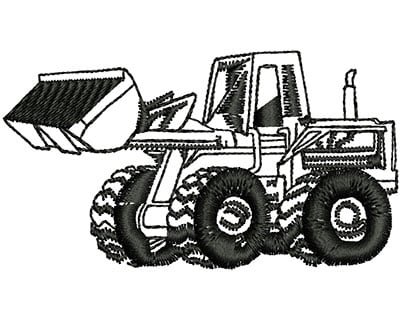 Embroidery Design: Bulldozer Machine<br> 2.44w X 1.35h