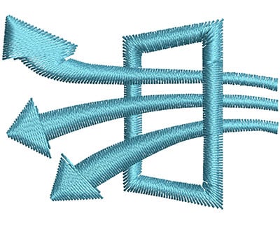 Embroidery Design: Wind Flow <br> 1.85w X 1.30h