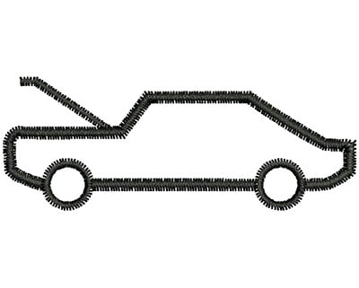 Embroidery Design: Car Outline <br> 2.23w X 0.84h