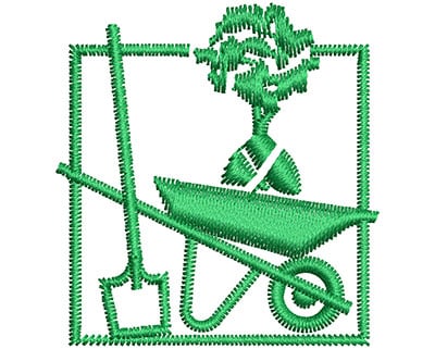Embroidery Design: Gardening Tools<br> 1.43w X 1.52h