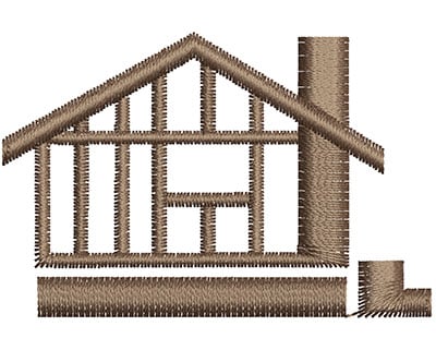 Embroidery Design: House Frame<br> 2.03w X 1.35h