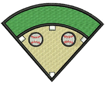 Embroidery Design: Baseball Field<br> 3.52w X 2.67h