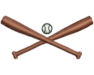 Embroidery Design: Baseball bats<br> 1.54w X 0.73h