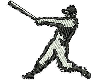 Embroidery Design: Baseball Player<br> 1.87w X 1.76h